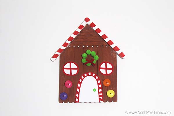 [Popsicle Stick Gingerbread House Craft ]