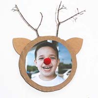 [Rudolph Reindeer Photo Ornament]