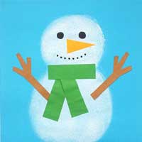 [Sponge Painted Snowman]