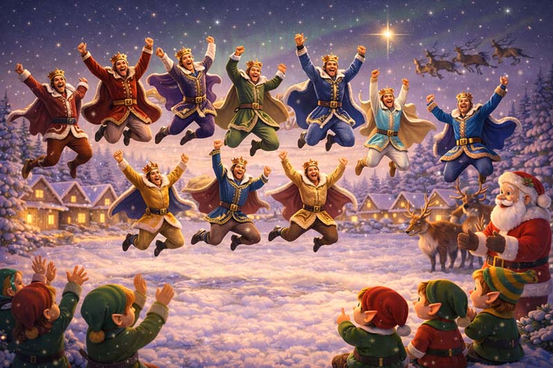 [On the Tenth Day of Christmas: Lords Leaping]