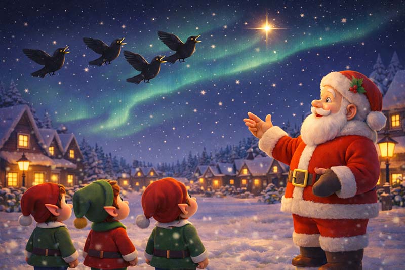 [On the Fourth Day of Christmas: Calling Birds]