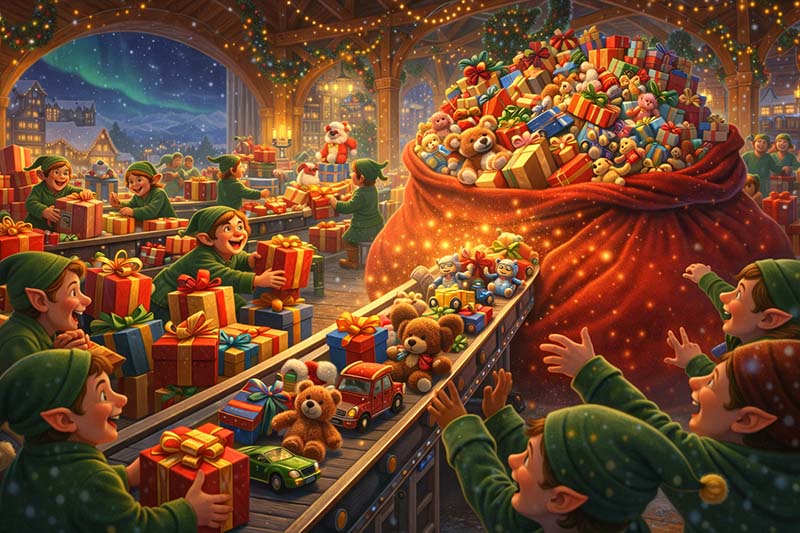 [Santa and Reindeer Ready]